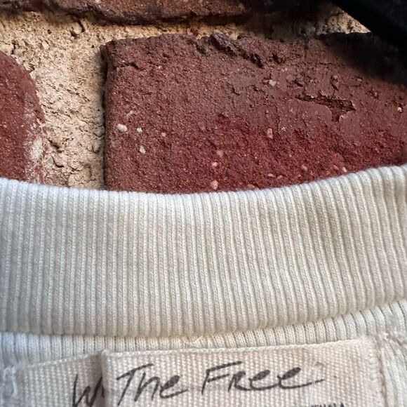 Free People We The Free Kate Ribbed stretch Tank top in ivory M NEW - Picture 8 of 9